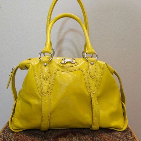 Michael Kors Yellow Patent Leather Handbag - Picture 1 of 10